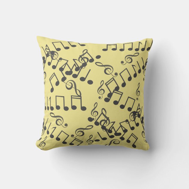 Musique Notes musicales Cushion Coussin Clef Trebl (Recto)