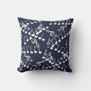 Musique Notes musicales Cushion Coussin Clef Trebl