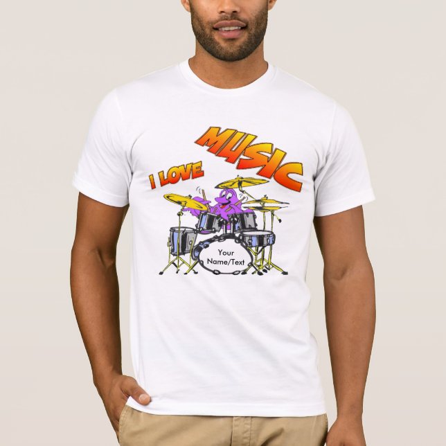 Musique Octopus T-shirt homme personnalisable (Devant)