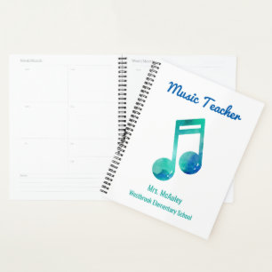 Musique personnalisée Enseignant Aquarelle Note mu