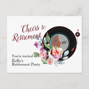 musique retraite Party Invitation Carte postale