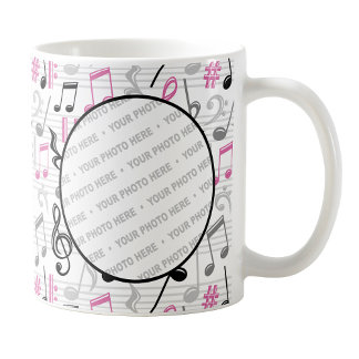 Musique rose Motif Photo Mug