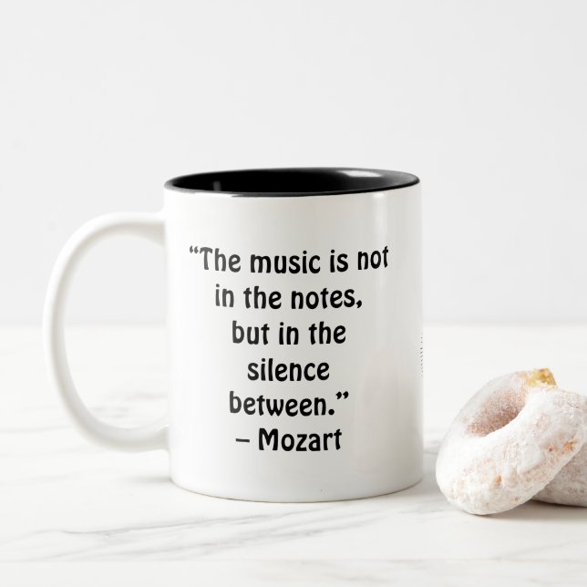 Musique Silence Musique Mug à deux tons (Avec donut)