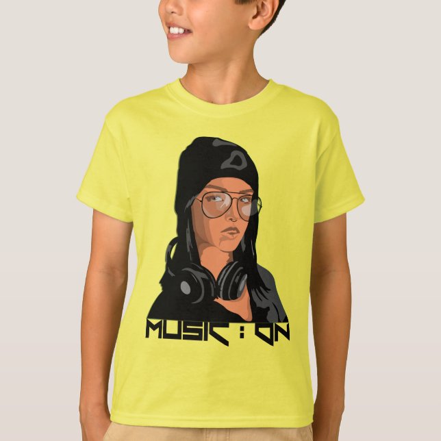 Musique Sur T-Shirt De Base Pour Enfants (Devant)