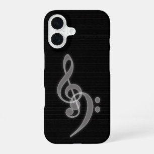 Musique - Treble et Bass Clef iPhone 16 Coque