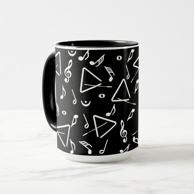 Musique Triangle Notes Musique Mug (Devant gauche)