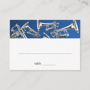 Musique Trumpet Bar Mitzvah Carte de siège Argent