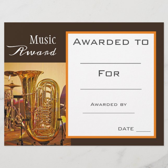 Musique Tuba certificat professeur de musique (Devant)