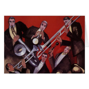 Musique vintage, Art Déco Musique Jazz Band Jammin