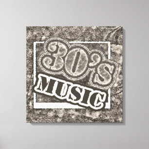 Musique vintage des années 30 - Toile enveloppée