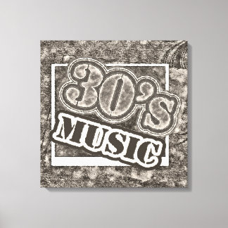 Musique vintage des années 30 - Toile enveloppée