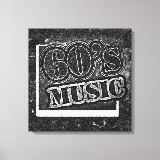 Musique vintage des années 60 - Toile enveloppée