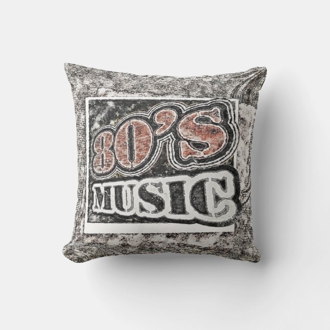 Musique vintage des années 80 - Coussin (Recto)