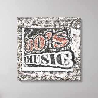Musique vintage des années 80 - Toile enveloppée