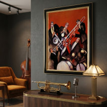 Musique vintage, groupe de jazz musical Art Déco e