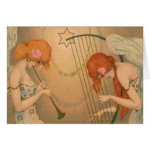 Musique vintage Victorian Angels Musiciens Flute H