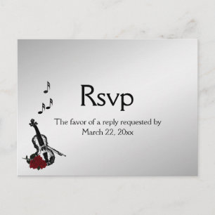 Musique violon RSVP avec carte postale Entree Choi