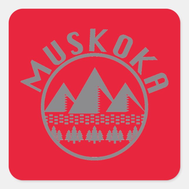 Muskoka Design - Stickers Carrés (Devant)