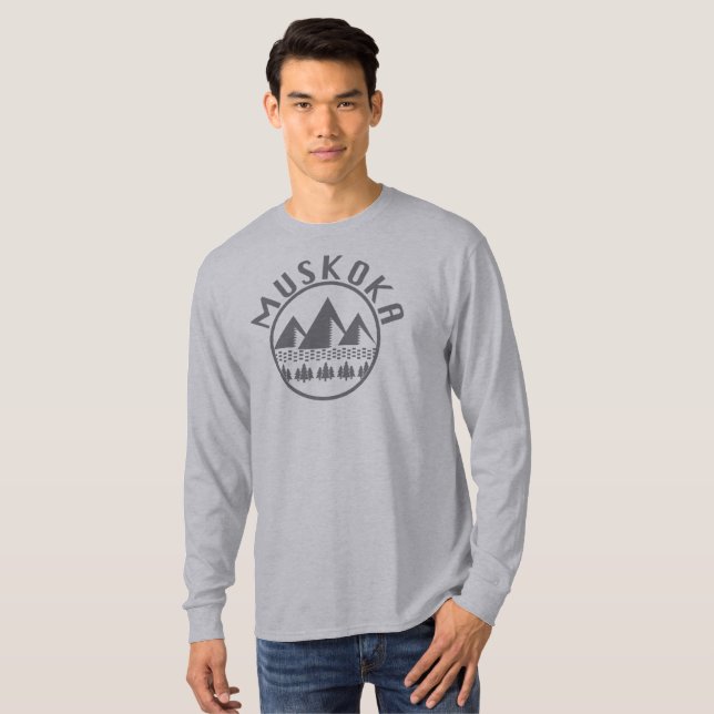 Muskoka Design - T-shirt à manches longues de base (Devant entier)