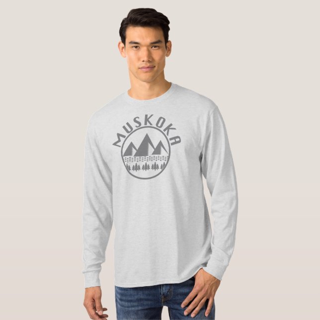 Muskoka Design - T-shirt à manches longues de base (Devant entier)
