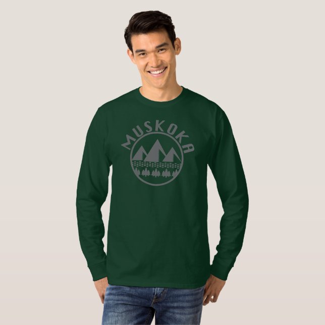 Muskoka Design - T-shirt à manches longues de base (Devant entier)