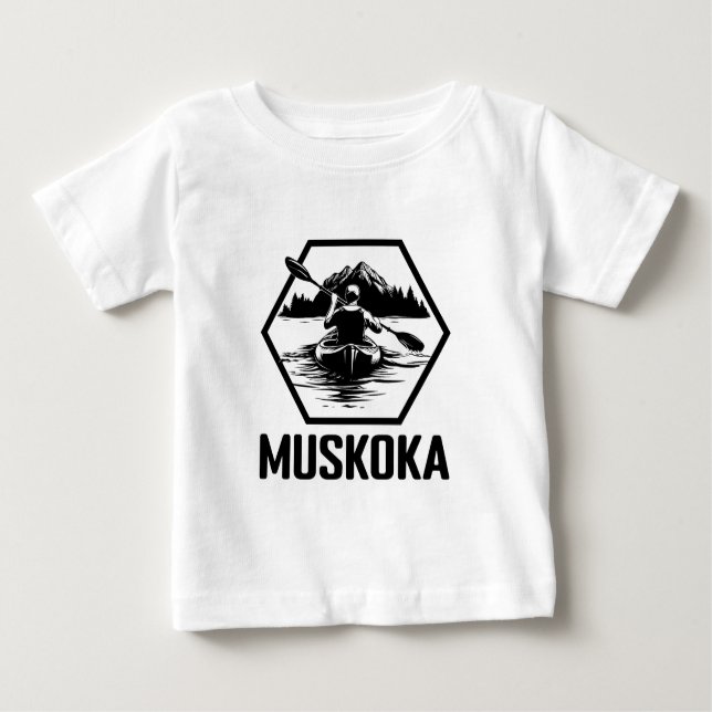 Muskoka Ontario Kayaker - T-shirt Baby Fine Jersey (Devant)