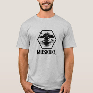 Muskoka Ontario Kayaker - T-shirt de base pour hom