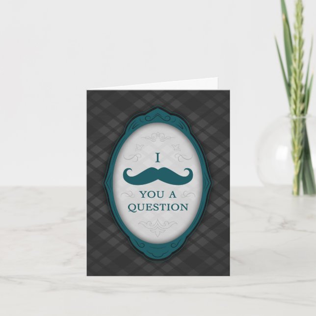 Mustache Bash Question Élégantes Invitations De Fr (Devant)