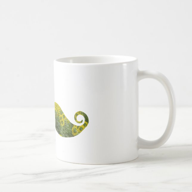 Mustache de tournesol blanc classique Mug blanc (Droite)