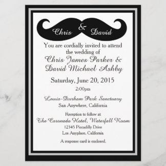 Mustache Gay Faire-part de mariage
