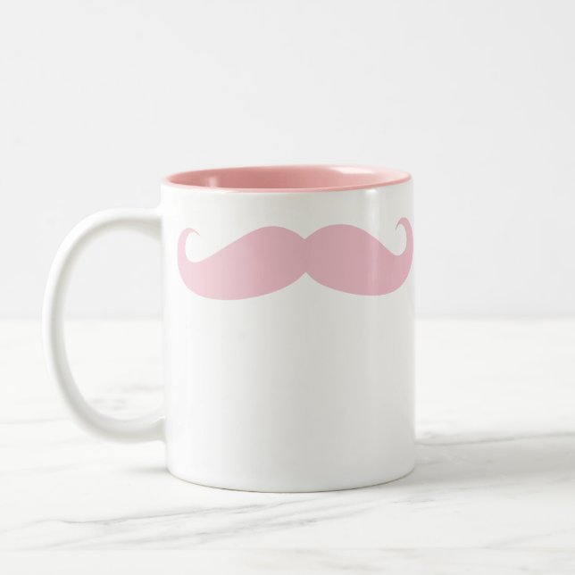Mustache rose Café Beveree Mug (Gauche)