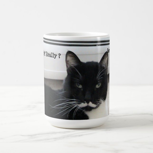 Mustache Tuxedo Chat (Sérieusement) Mug (Centre)