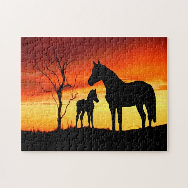 Mustang sauvage Mare et puzzle de foies (Horizontal)