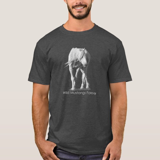 Mustangs sauvages pour toujours T-shirt (Devant)