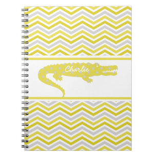 Mustard Gator sur Chevron Carnet personnalisé