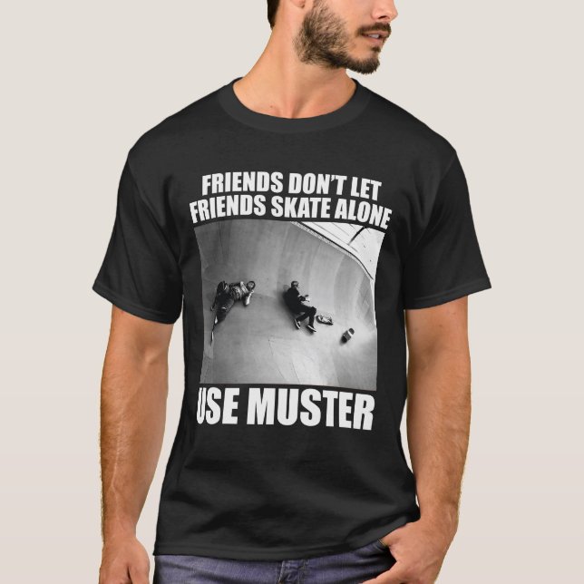 Muster "FDLF Patinage seul" T-shirt noir (Devant)