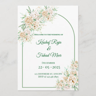 Musulman Nikkah invitation carte islamique mariage