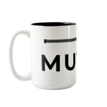 MUTED. Mug de café noir et blanc