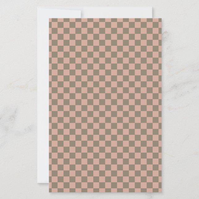 Muted Rose & Sage Checkered Small Scrapbook Paper (Devant)