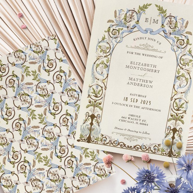 Muted Victorian Royal Élégance Mariage Invitations (Créateur téléchargé)