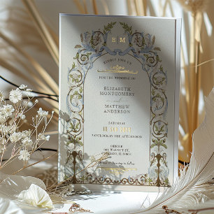 Muted Victorian Royal Élégance Mariage Invitations