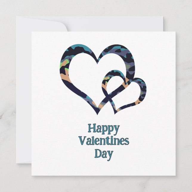 MVB Double tendance bleu camouflage motif de coeur (Devant)
