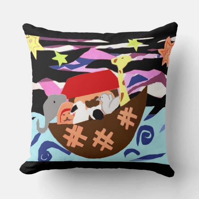 MVB Noah Ark Coussin pour enfants-Design 1 (Recto)