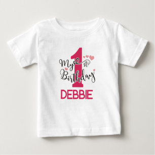 My 1st Birthday - Girls T-shirt personnalisé