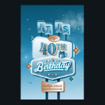 My 40th Birthday Poster (24x36)<br><div class="desc">My 40th Birthday Products for a love one, friend, or family member! Show them that you care or remember their important day by sending them a gift or a card with a message. Created with one-of-a-kind custom lettering and illustration for those who just love Unique and Novelty Styles! Designed by...</div>