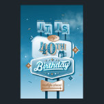 My 40th Birthday Poster (24x36)<br><div class="desc">My 40th Birthday Products for a love one, friend, or family member! Show them that you care or remember their important day by sending them a gift or a card with a message. Created with one-of-a-kind custom lettering and illustration for those who just love Unique and Novelty Styles! Designed by...</div>