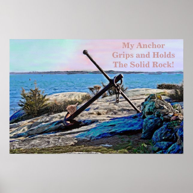 My Anchor Holds Oil Painting Poster (Devant)