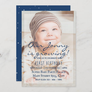 My Baby 1st Birthday - Simple invitation photo