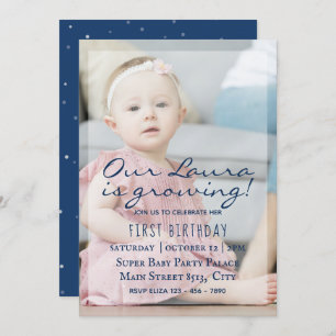 My Baby 1st Birthday - Simple invitation photo