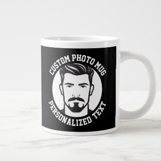 My Face on a BLACK Custom Giant Coffee Mug